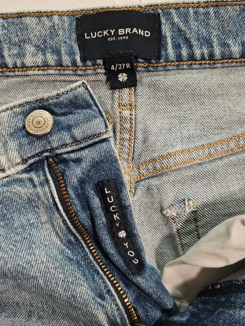 Two Pack Lucky Brand Boy Mid-rise Relaxed Straight Jeans lot x2 | both 4/27